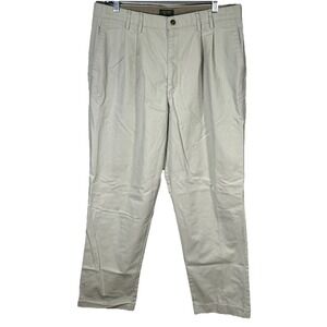 Dockers Class A Khaki Men's Pants 36x32 Relaxed Fit Pleated Dress Pants Office